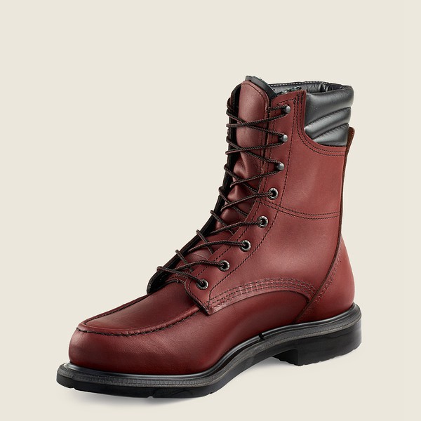 Bottes de Travail Red Wing - Supersole® - 8-Inch Soft Toe - Bordeaux - Homme 098WBGLPC